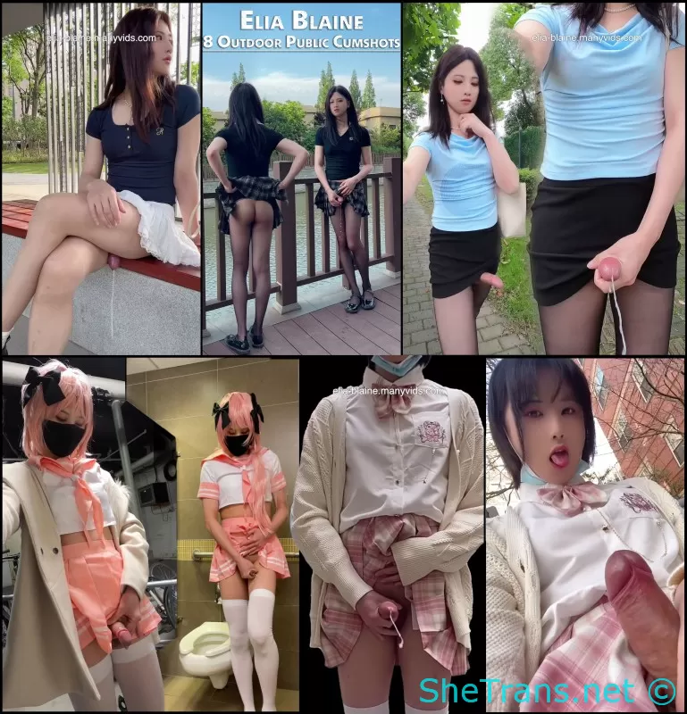 Elia Blaine, SukiTRANS - Eight Outdoor Public Cumshots - 1920p