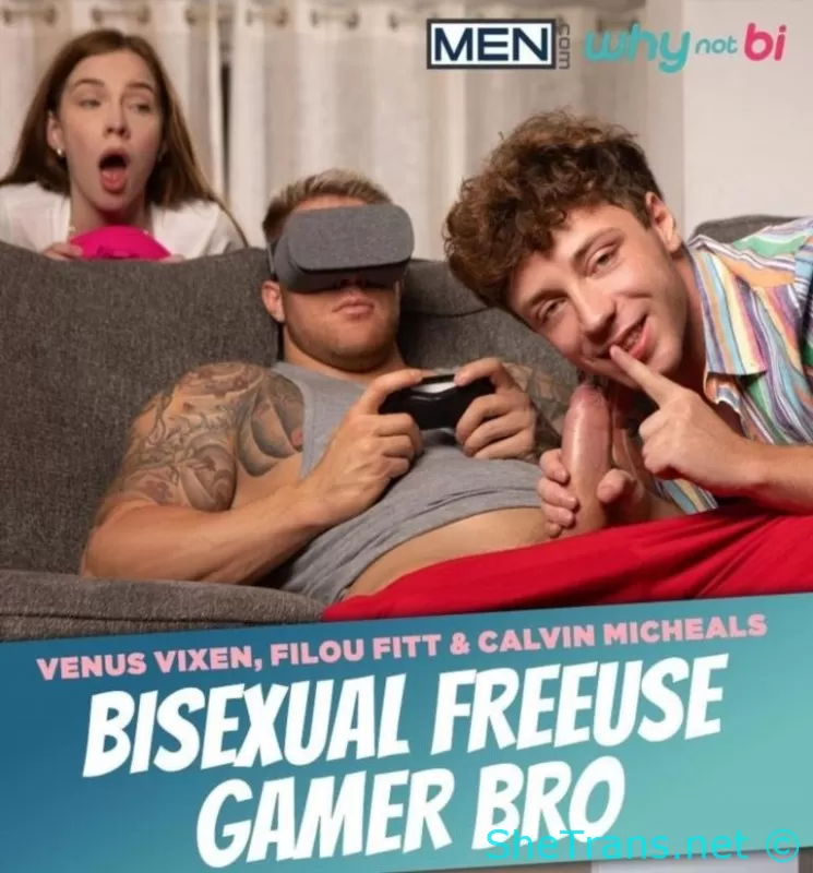 Venus Vixen, Filou Fitt, Calvin Micheals - Bisexual Freeuse Gamer Bro - 1080p